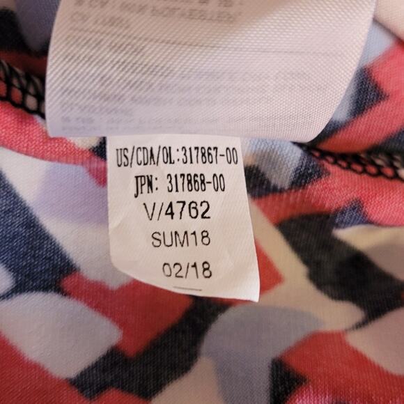 Banana Republic Geometric Bodycon Dress Medium Artwear Classic Stretch Vneck - Picture 11 of 11